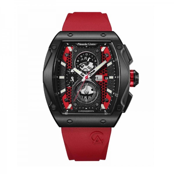 Alexandre Christie AC 6608 Black Red Rubber New MCRIPRE